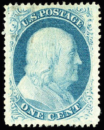 Costs of US Stamp Scott #24: 1857 1c Franklin. Matthew Bennett International, Dec 2008, Sale 330, Lot 1445