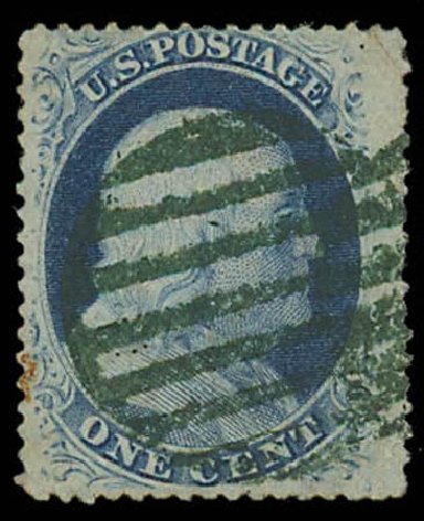 Costs of US Stamp Scott # 24 - 1857 1c Franklin. Daniel Kelleher Auctions, Oct 2011, Sale 626, Lot 45
