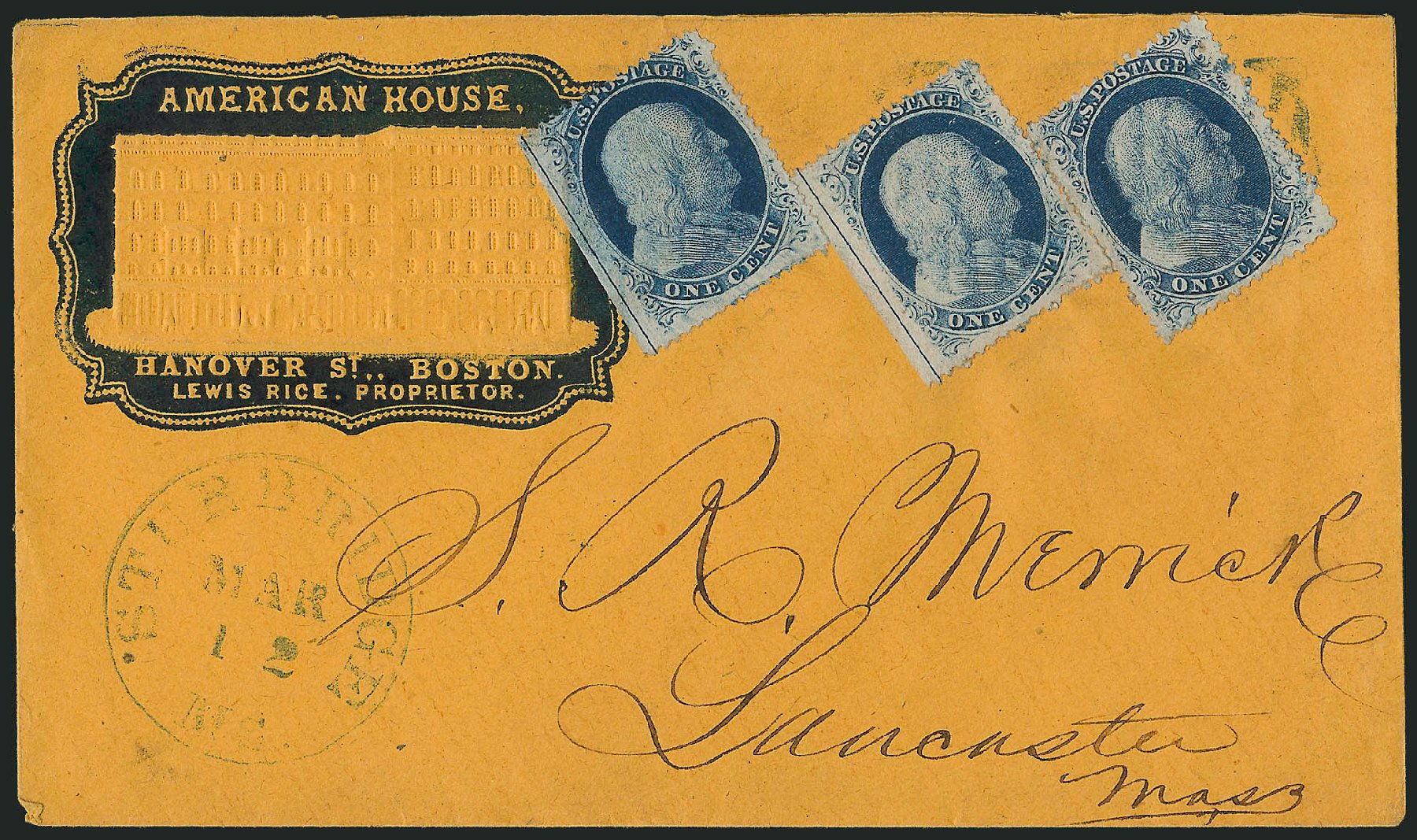 Prices of US Stamps Scott 24: 1857 1c Franklin. Robert Siegel Auction Galleries, Mar 2011, Sale 1006, Lot 1285