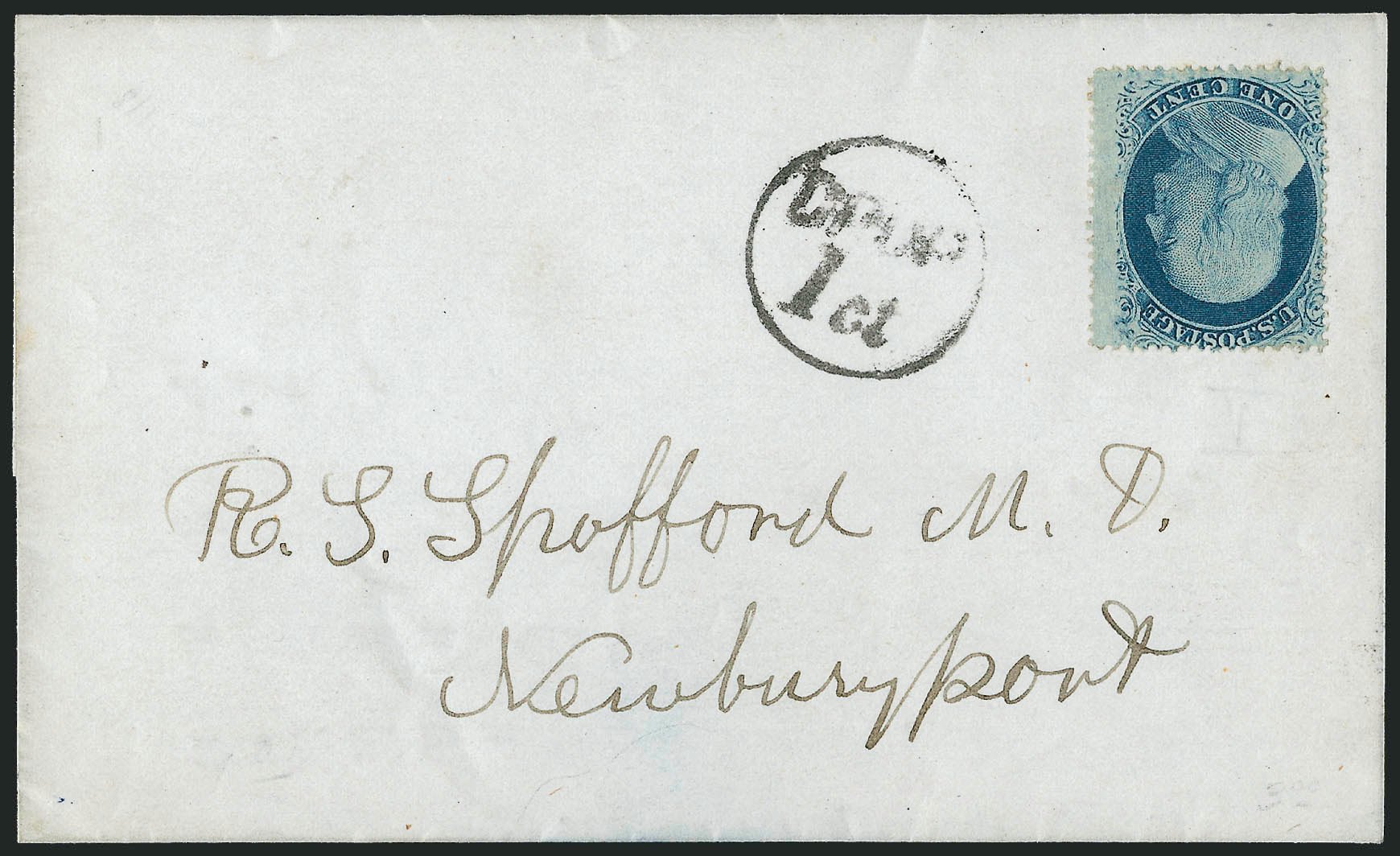 Costs of US Stamps Scott Cat. #24 - 1c 1857 Franklin. Robert Siegel Auction Galleries, Mar 2011, Sale 1006, Lot 1335