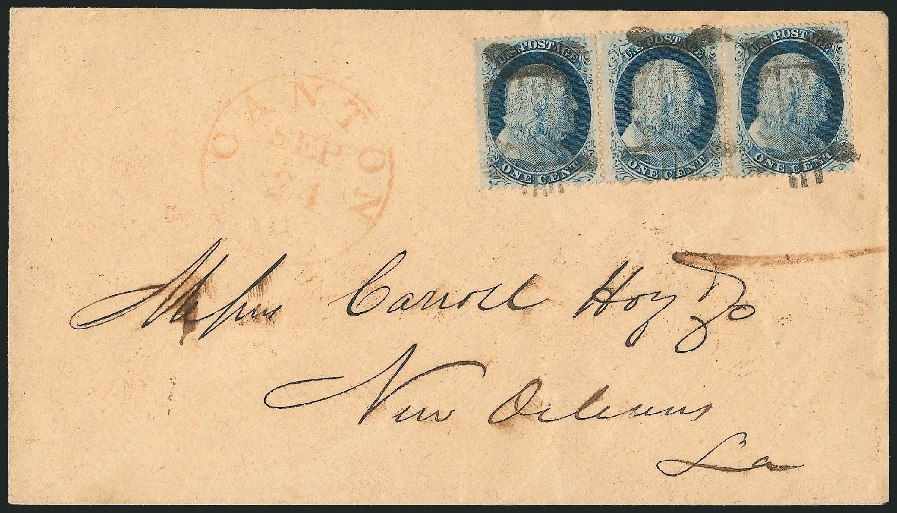 US Stamps Values Scott 24 - 1c 1857 Franklin. Robert Siegel Auction Galleries, Mar 2011, Sale 1006, Lot 1355