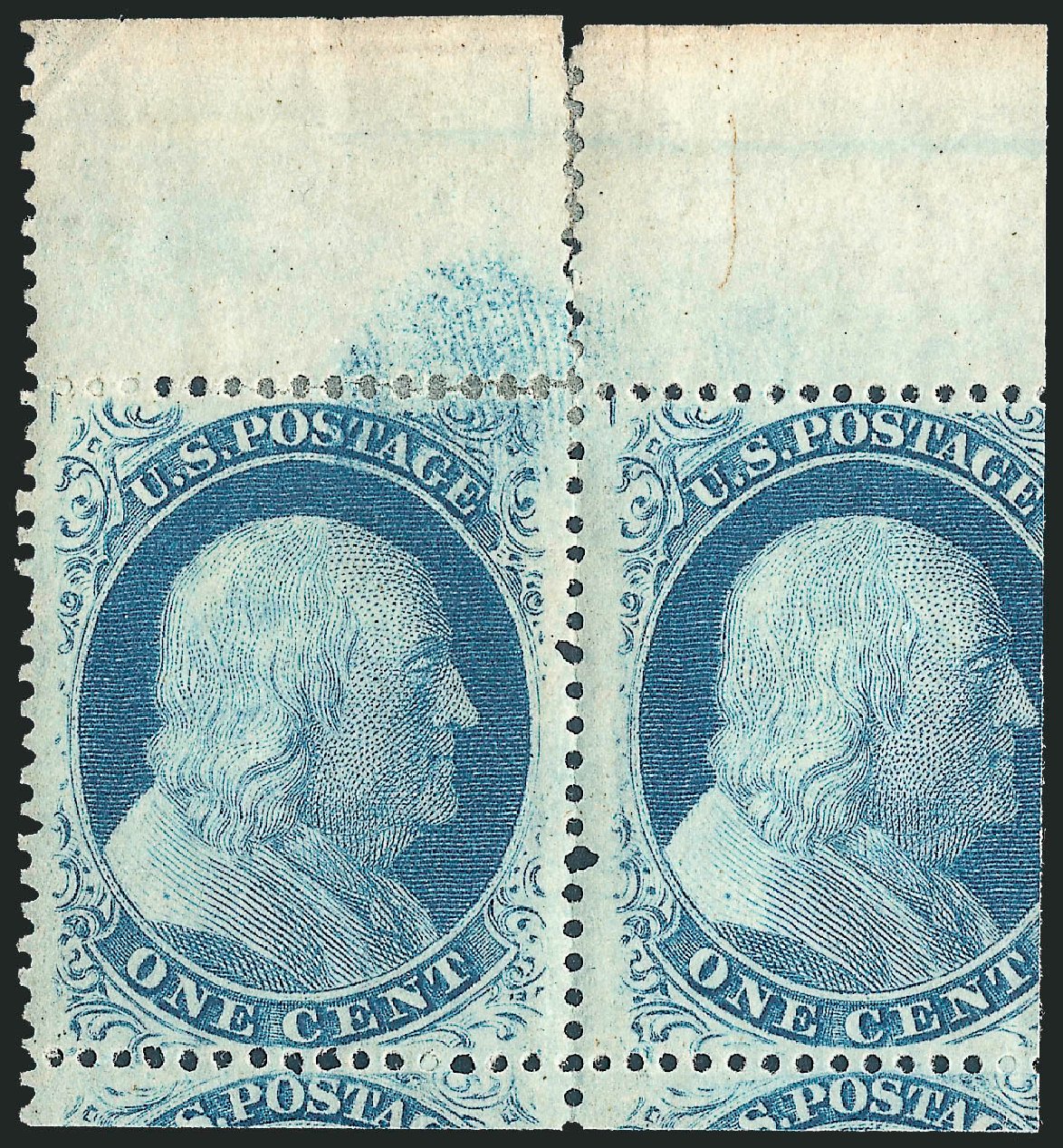 Values of US Stamp Scott Catalog #24 - 1c 1857 Franklin. Robert Siegel Auction Galleries, Mar 2011, Sale 1007, Lot 2145