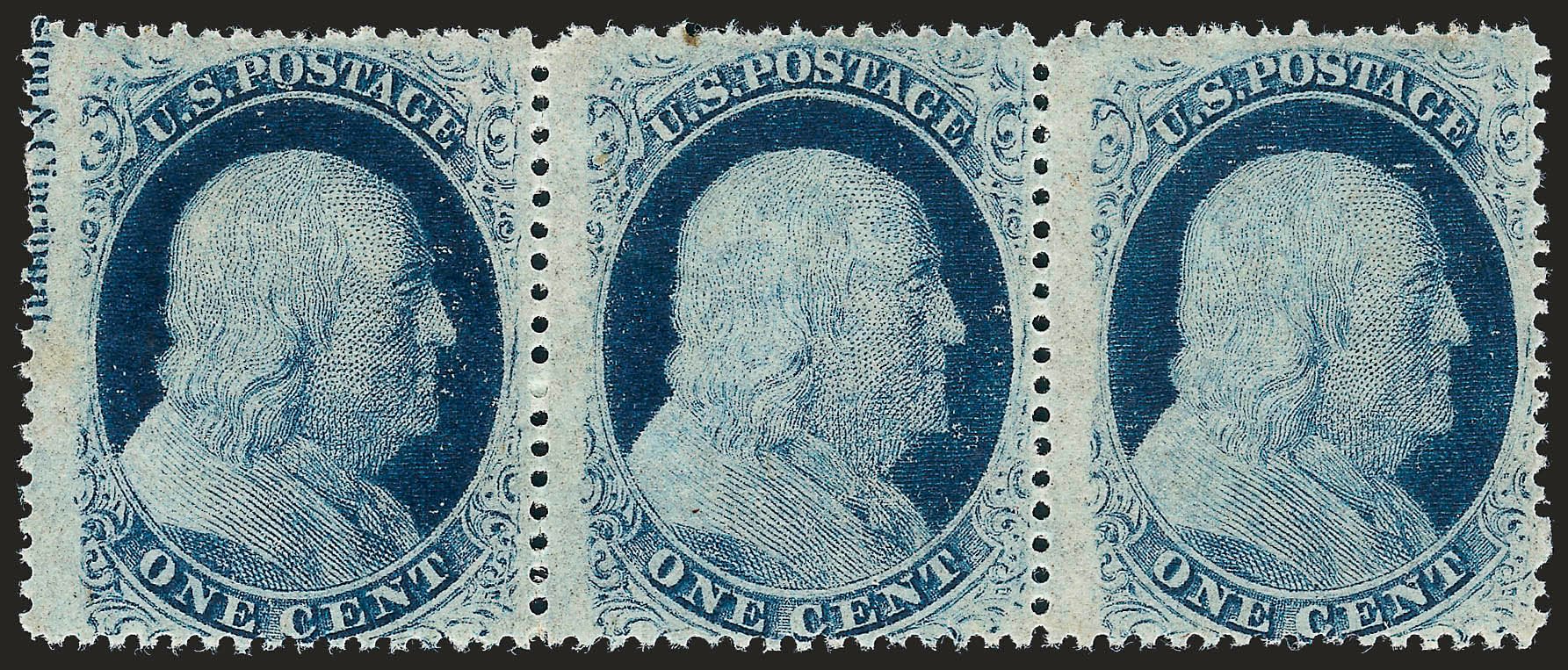 US Stamp Price Scott Cat. #24: 1c 1857 Franklin. Robert Siegel Auction Galleries, Oct 2008, Sale 963, Lot 335