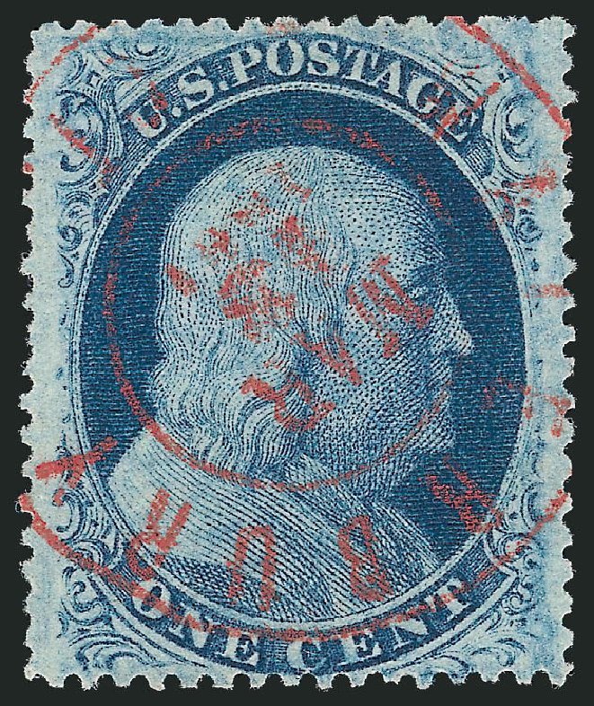 Value of US Stamps Scott Catalog #24 - 1857 1c Franklin. Robert Siegel Auction Galleries, Oct 2010, Sale 997, Lot 5235
