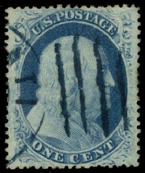 Values of US Stamp Scott 24: 1857 1c Franklin. Daniel Kelleher Auctions, Oct 2014, Sale 660, Lot 2052