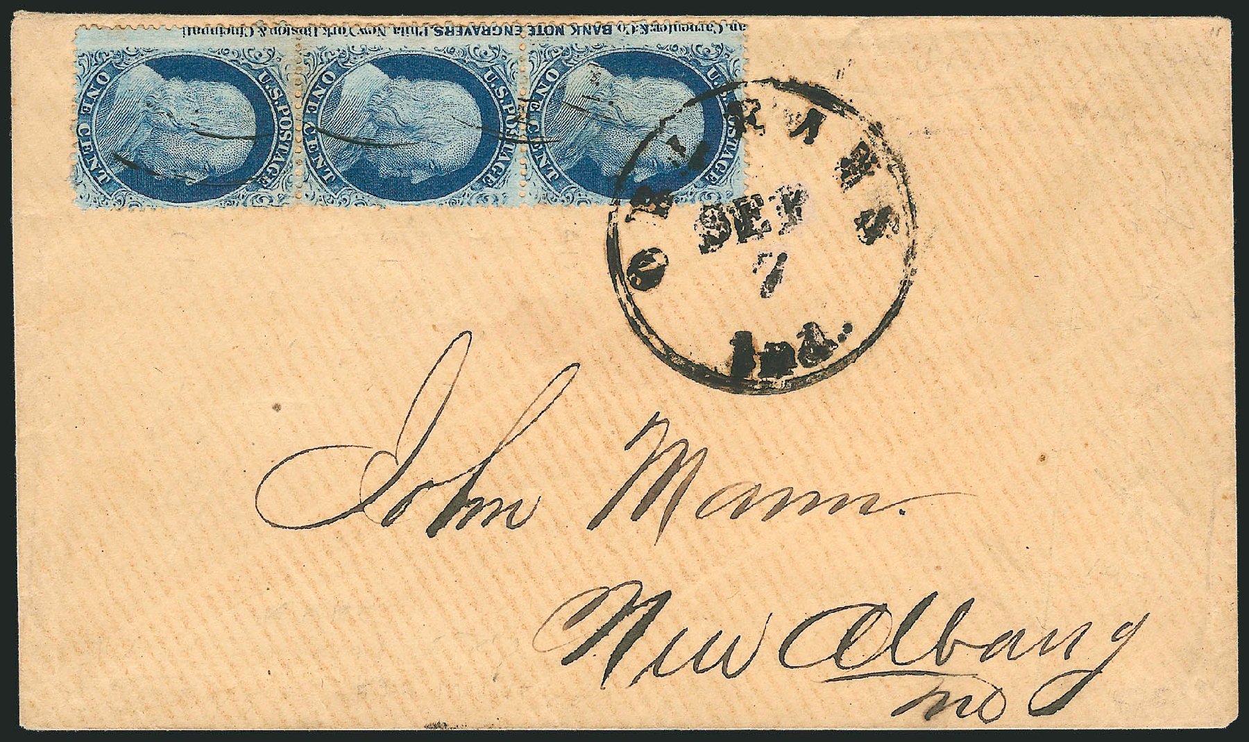 US Stamps Value Scott Catalogue # 24 - 1c 1857 Franklin. Robert Siegel Auction Galleries, Dec 2010, Sale 1002, Lot 3752