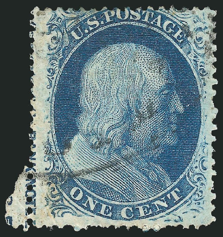 Cost of US Stamps Scott Catalogue #24: 1c 1857 Franklin. Robert Siegel Auction Galleries, Mar 2011, Sale 1006, Lot 1212