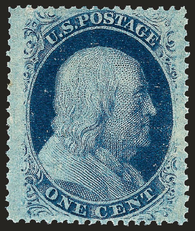 US Stamps Price Scott Catalogue 24 - 1c 1857 Franklin. Robert Siegel Auction Galleries, Oct 2008, Sale 963, Lot 332