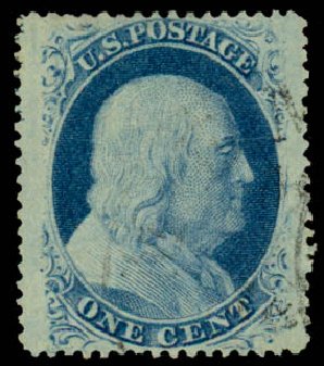 Price of US Stamp Scott Catalogue # 24: 1c 1857 Franklin. Daniel Kelleher Auctions, May 2014, Sale 652, Lot 93