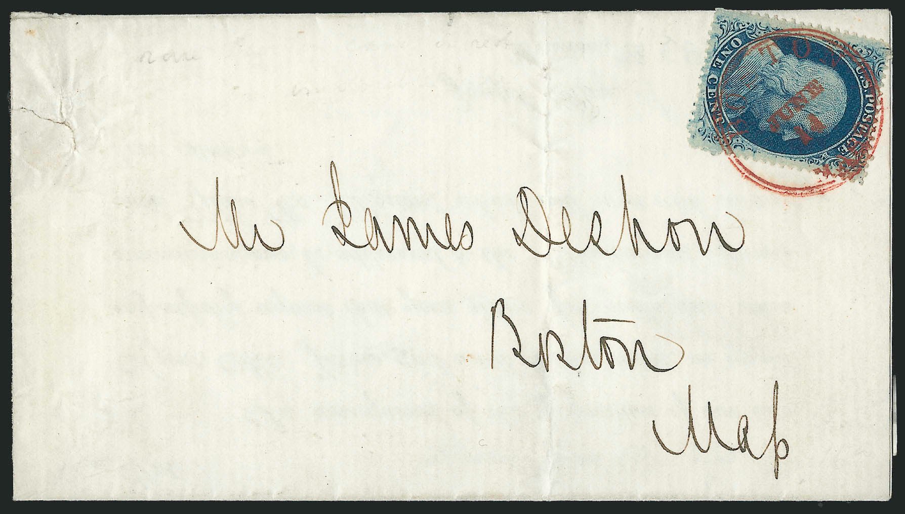 Cost of US Stamp Scott Catalog 24: 1857 1c Franklin. Robert Siegel Auction Galleries, Dec 2010, Sale 1002, Lot 3753
