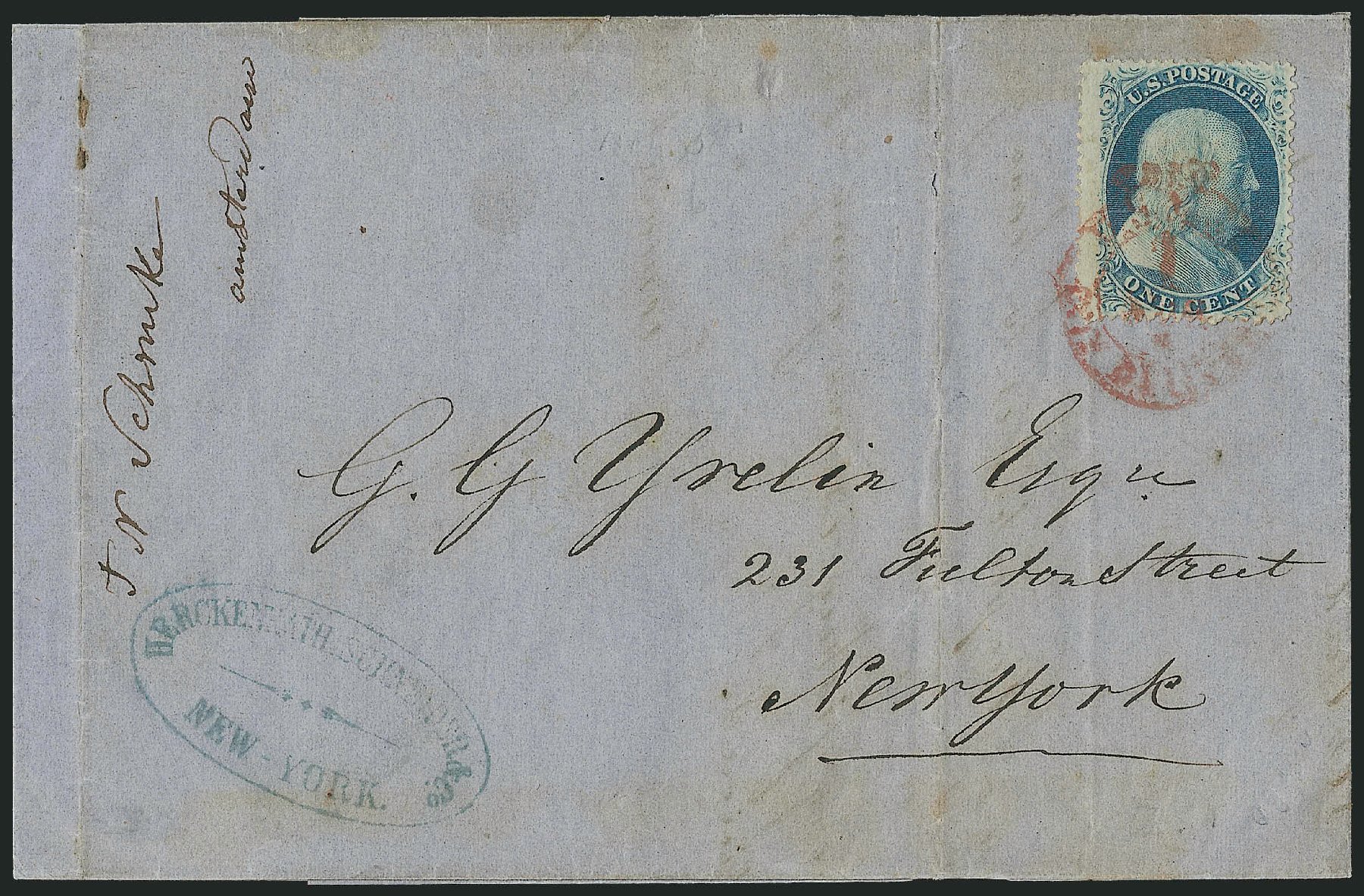 Value of US Stamps Scott Cat. # 24 - 1857 1c Franklin. Robert Siegel Auction Galleries, Mar 2011, Sale 1006, Lot 1253