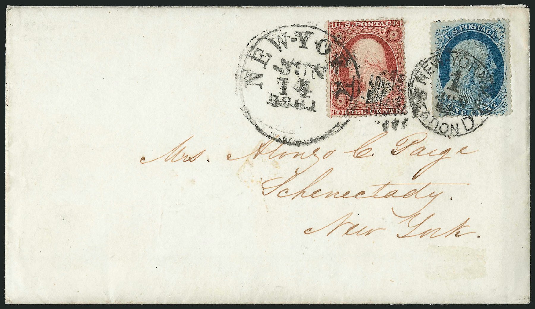 Costs of US Stamps Scott #24 - 1c 1857 Franklin. Robert Siegel Auction Galleries, Mar 2011, Sale 1006, Lot 1343