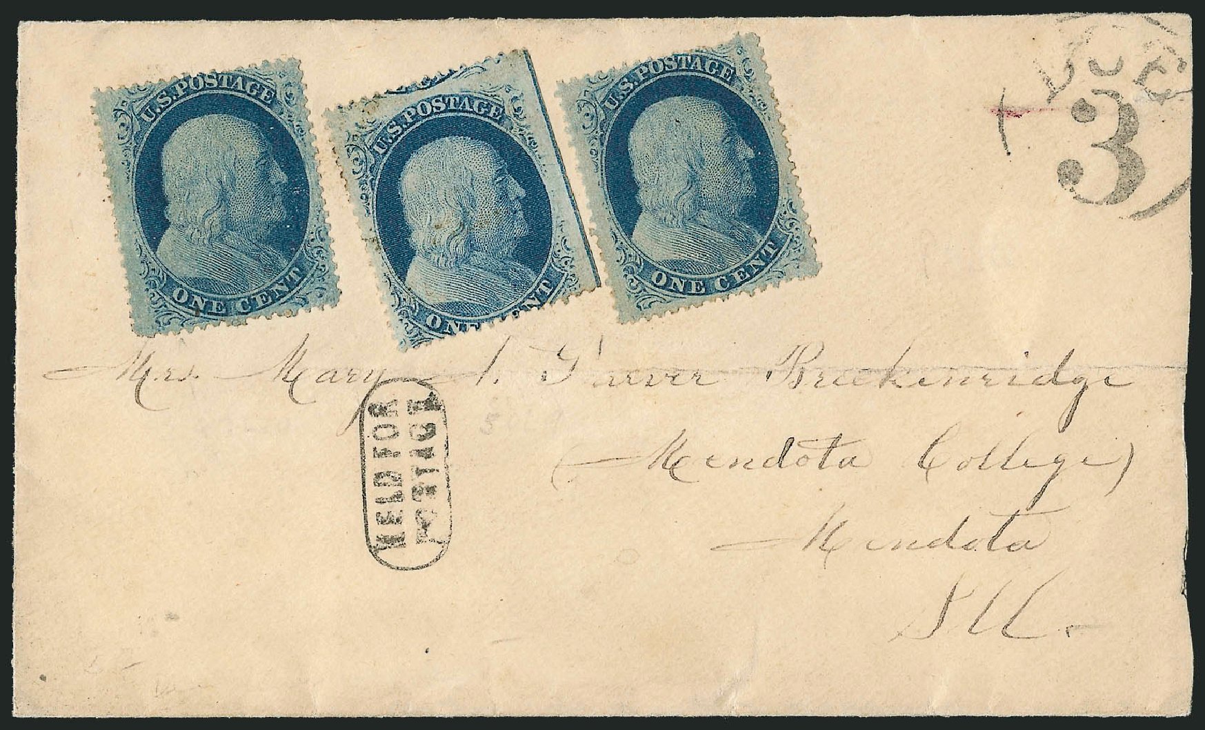 US Stamp Value Scott Catalog # 24: 1857 1c Franklin. Robert Siegel Auction Galleries, Mar 2011, Sale 1006, Lot 1403