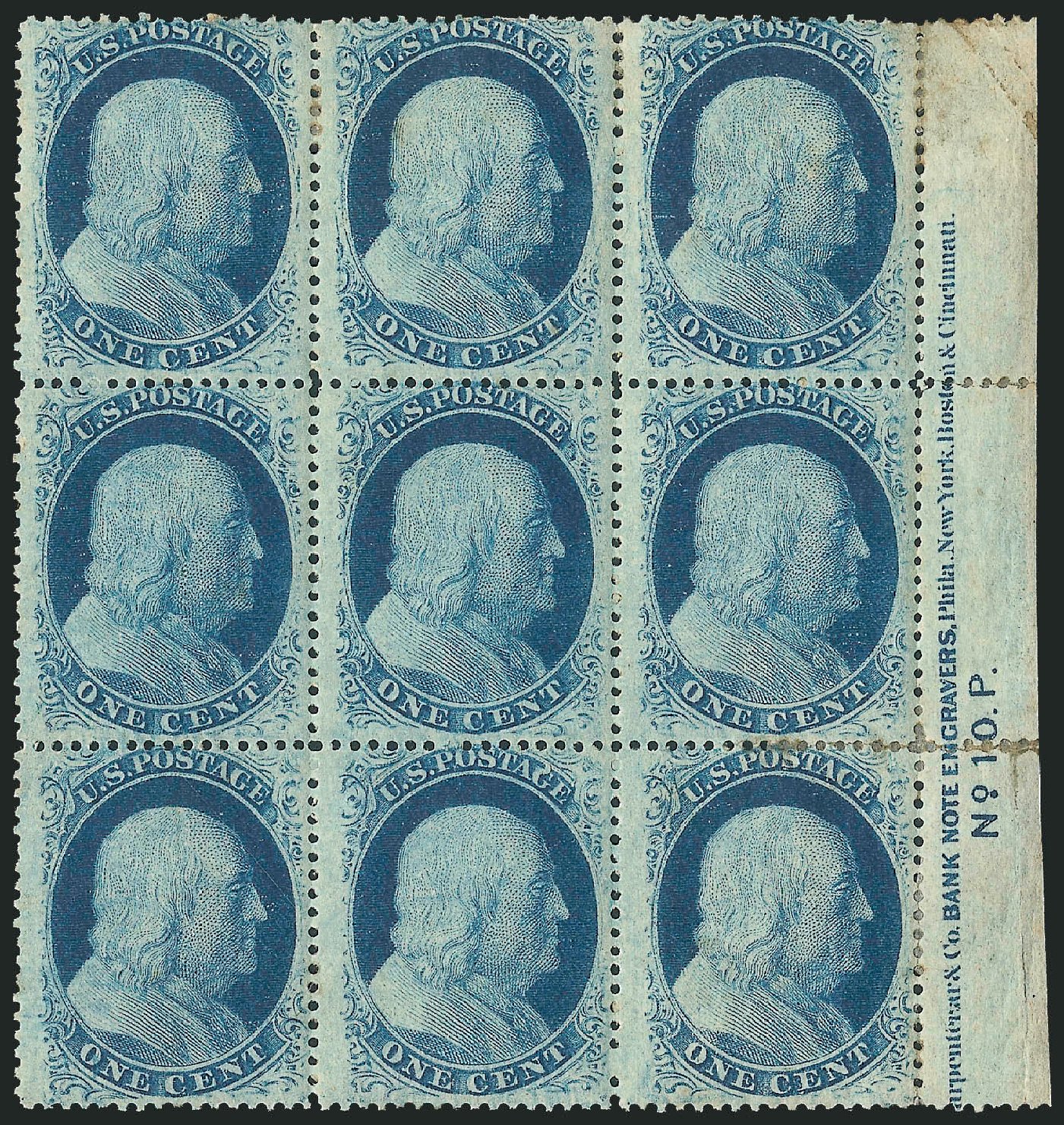 Price of US Stamp Scott Catalog #24 - 1857 1c Franklin. Robert Siegel Auction Galleries, Jul 2013, Sale 1050, Lot 133