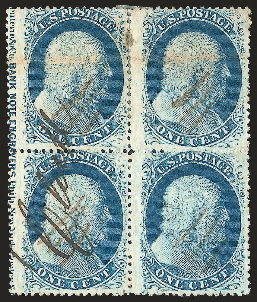 Price of US Stamps Scott Cat. 24: 1c 1857 Franklin. Robert Siegel Auction Galleries, Apr 2010, Sale 984, Lot 133
