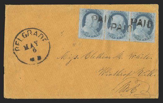 US Stamp Price Scott Catalogue #24: 1c 1857 Franklin. Spink Shreves Galleries, Jul 2012, Sale 140, Lot 83