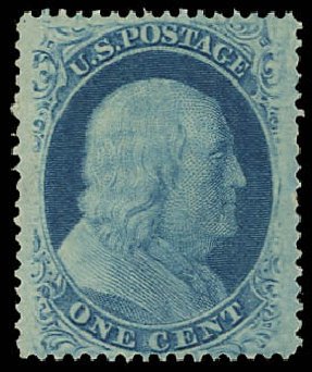 US Stamp Price Scott 24 - 1c 1857 Franklin. Daniel Kelleher Auctions, Aug 2012, Sale 631, Lot 706
