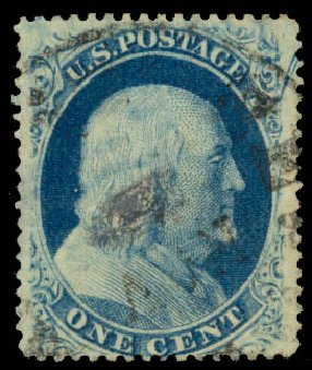 Cost of US Stamps Scott Cat. #24: 1c 1857 Franklin. Daniel Kelleher Auctions, May 2015, Sale 669, Lot 2436