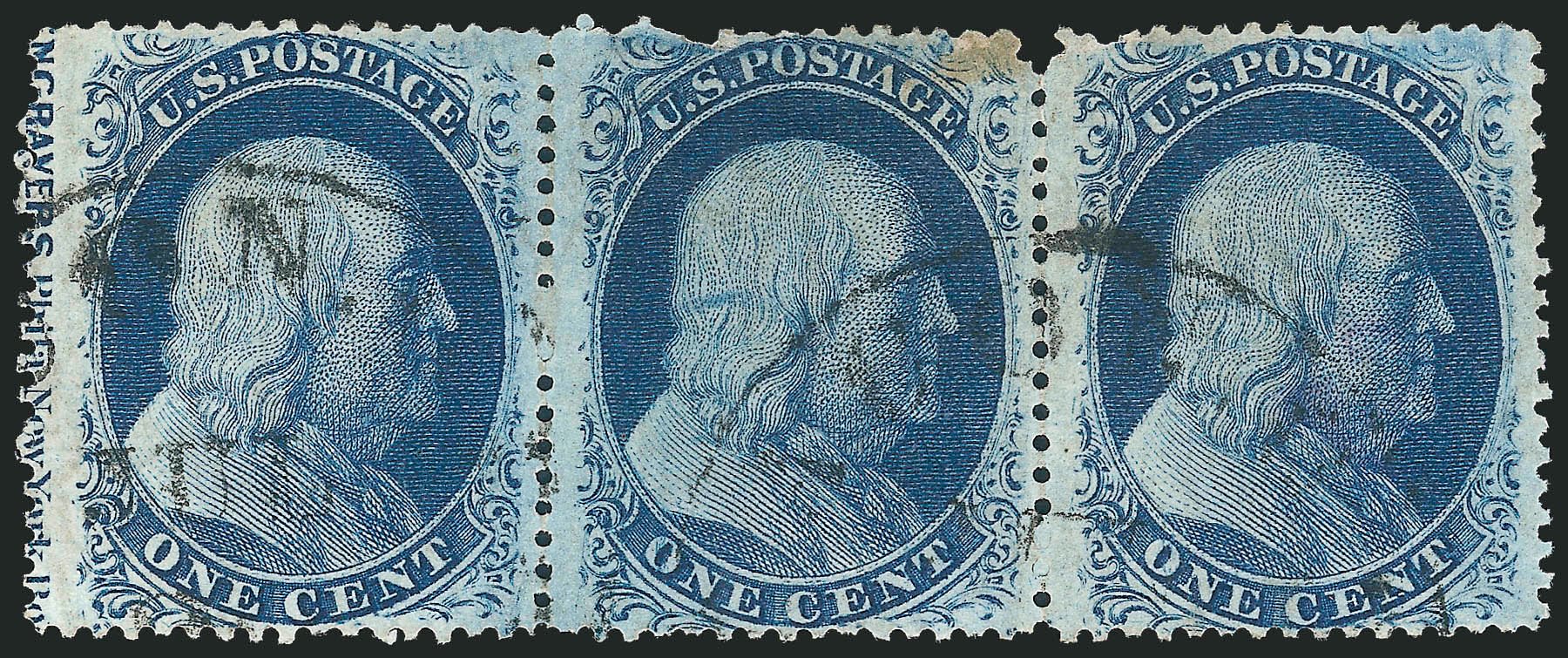Cost of US Stamps Scott Catalogue # 24 - 1857 1c Franklin. Robert Siegel Auction Galleries, Mar 2011, Sale 1006, Lot 1216