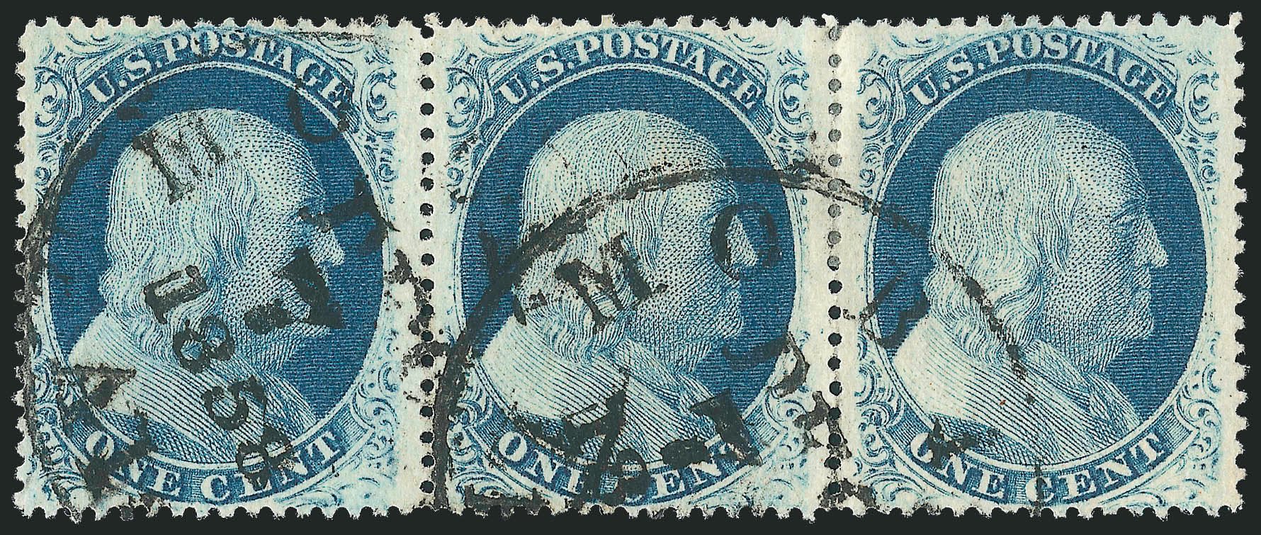 US Stamp Price Scott Catalog 24: 1857 1c Franklin. Robert Siegel Auction Galleries, Mar 2011, Sale 1006, Lot 1246