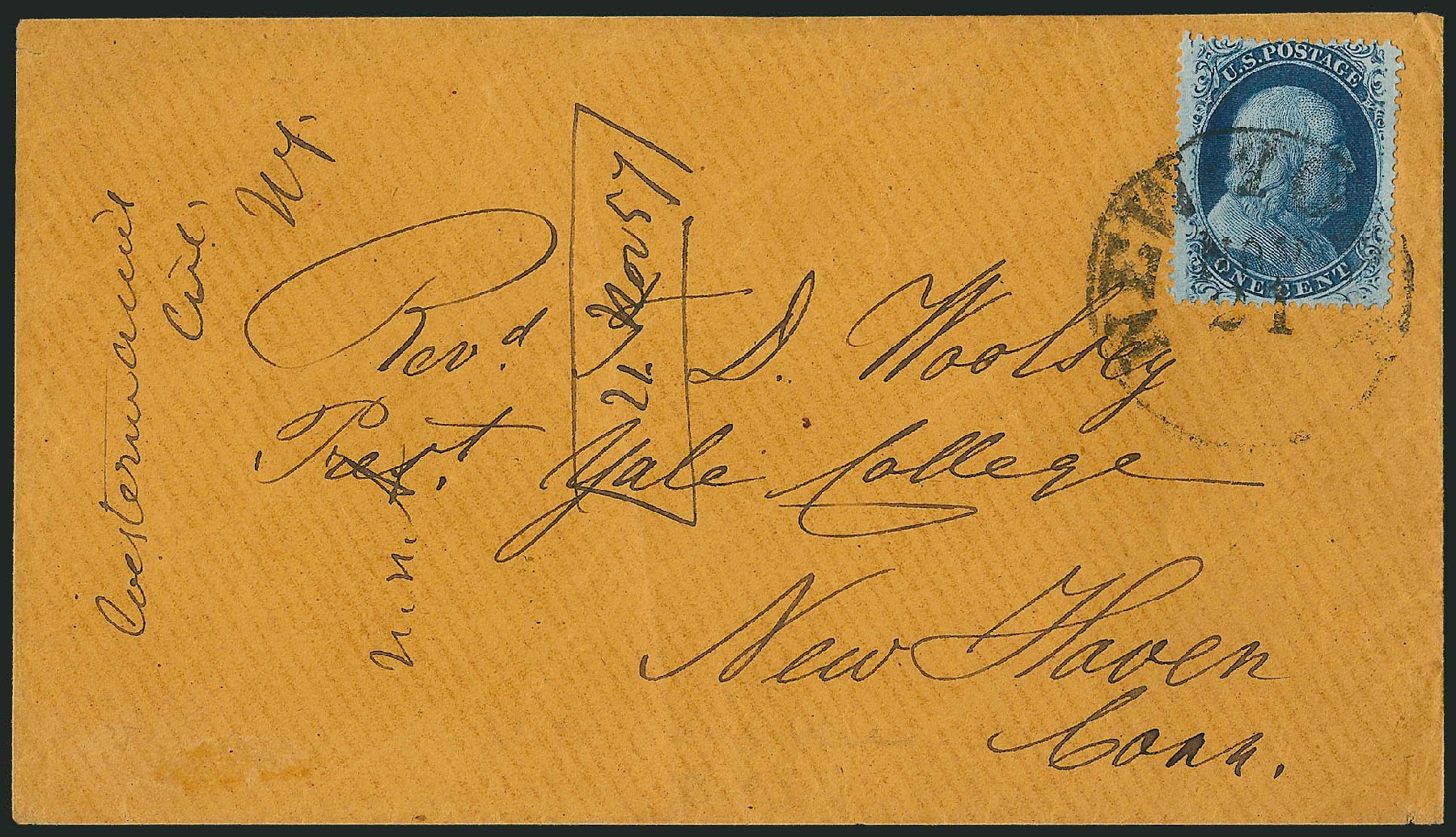 US Stamp Value Scott Cat. #24: 1c 1857 Franklin. Robert Siegel Auction Galleries, Mar 2011, Sale 1006, Lot 1326