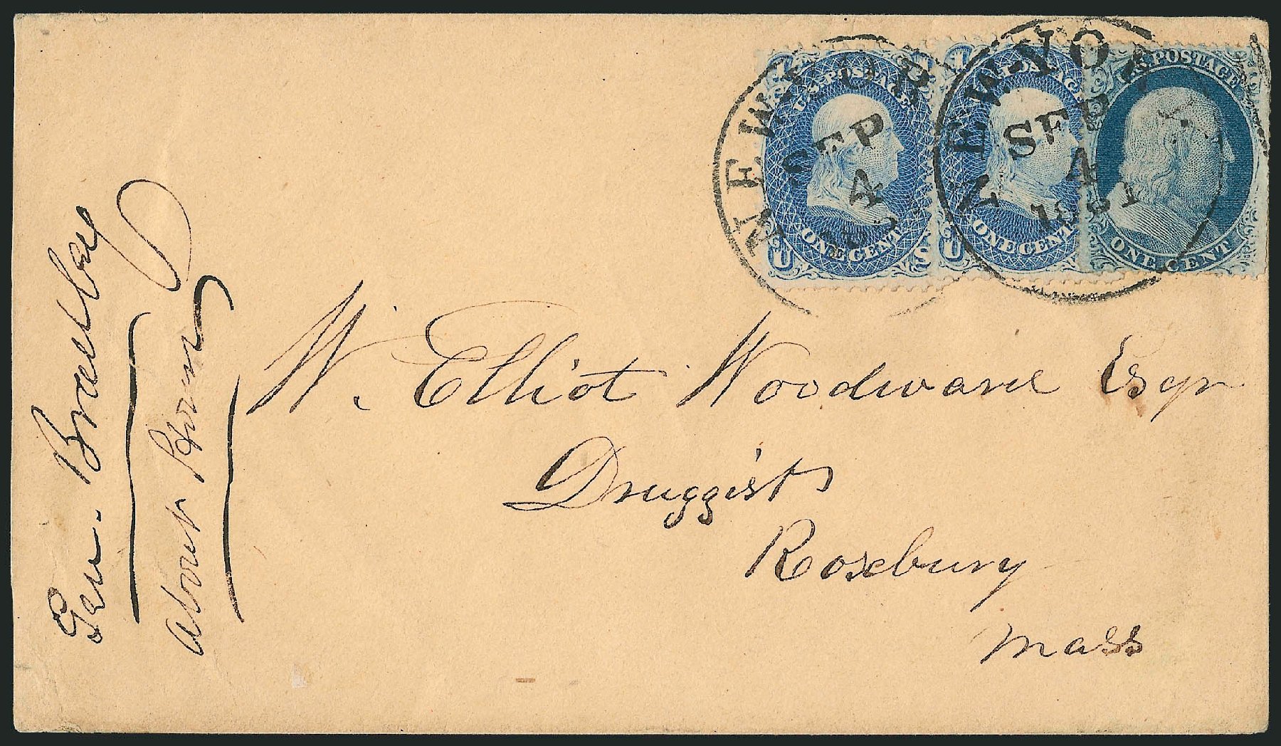 US Stamps Prices Scott Catalogue # 24 - 1c 1857 Franklin. Robert Siegel Auction Galleries, Mar 2011, Sale 1006, Lot 1366