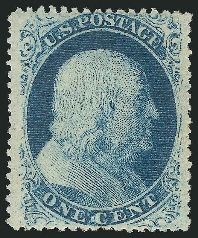 Values of US Stamps Scott Cat. #24 - 1857 1c Franklin. Robert Siegel Auction Galleries, Dec 2014, Sale 1090, Lot 1156