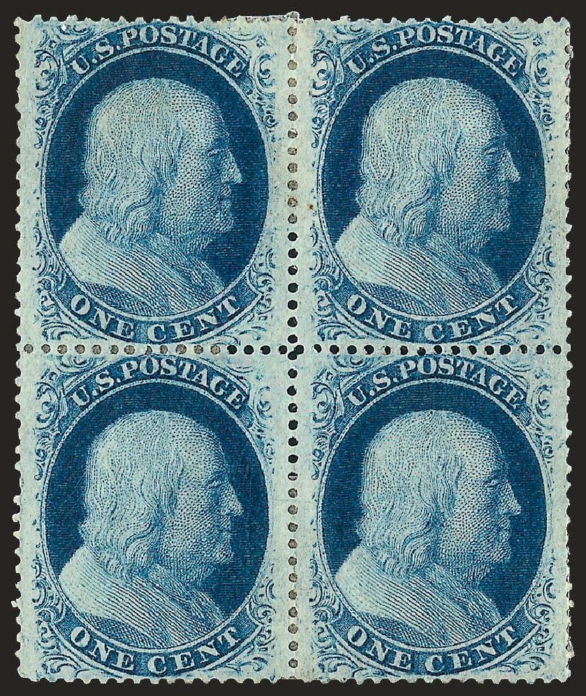 US Stamp Value Scott 24 - 1c 1857 Franklin. Robert Siegel Auction Galleries, Oct 2008, Sale 963, Lot 336