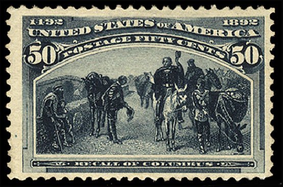Cost of US Stamp Scott Catalog 240: 1893 50c Columbian Exposition. Cherrystone Auctions, Jan 2009, Sale 200901, Lot 167