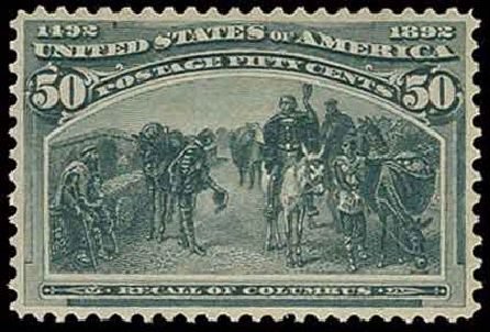 US Stamps Value Scott Catalogue #240 - 50c 1893 Columbian Exposition. H.R. Harmer, Nov 2013, Sale 3004, Lot 1167