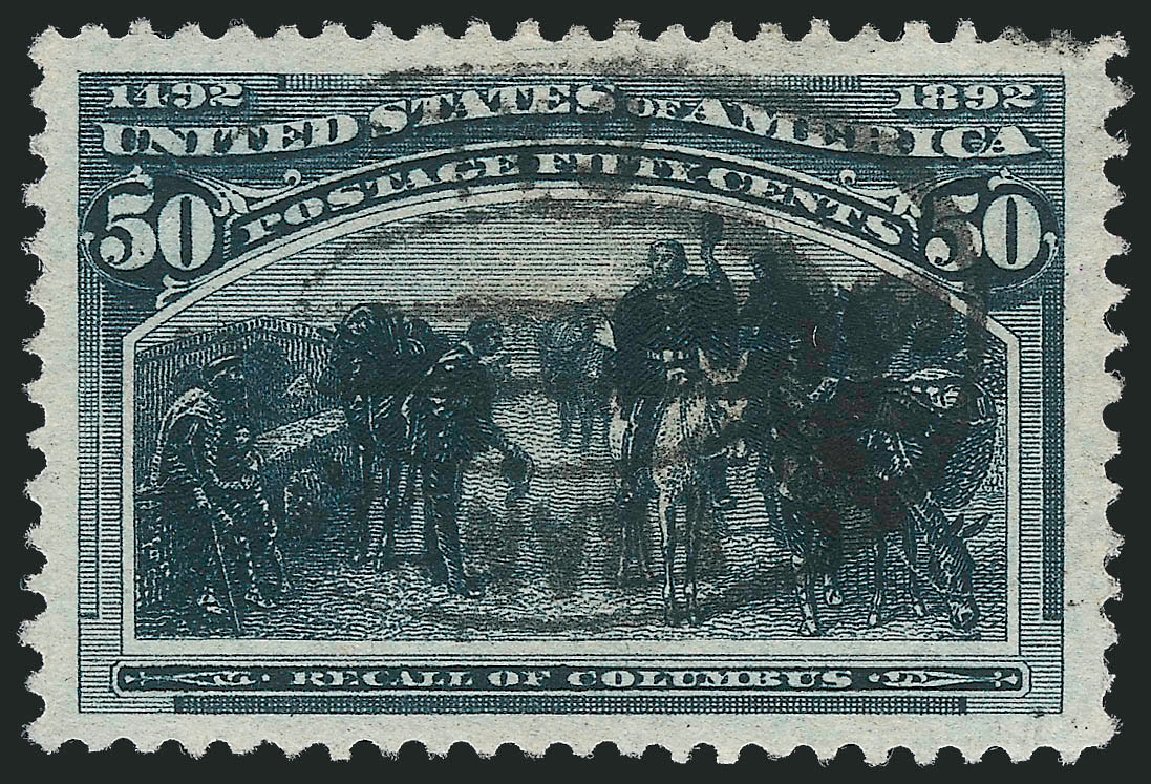 US Stamps Price Scott 240: 1893 50c Columbian Exposition. Robert Siegel Auction Galleries, Oct 2011, Sale 1014, Lot 1527