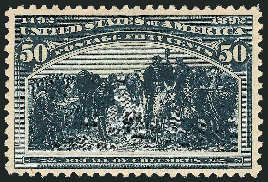 US Stamp Value Scott Catalogue #240: 50c 1893 Columbian Exposition. Robert Siegel Auction Galleries, Dec 2011, Sale 1017, Lot 627