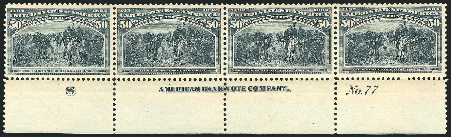 Prices of US Stamp Scott Cat. #240 - 50c 1893 Columbian Exposition. Robert Siegel Auction Galleries, Mar 2013, Sale 1040, Lot 1547