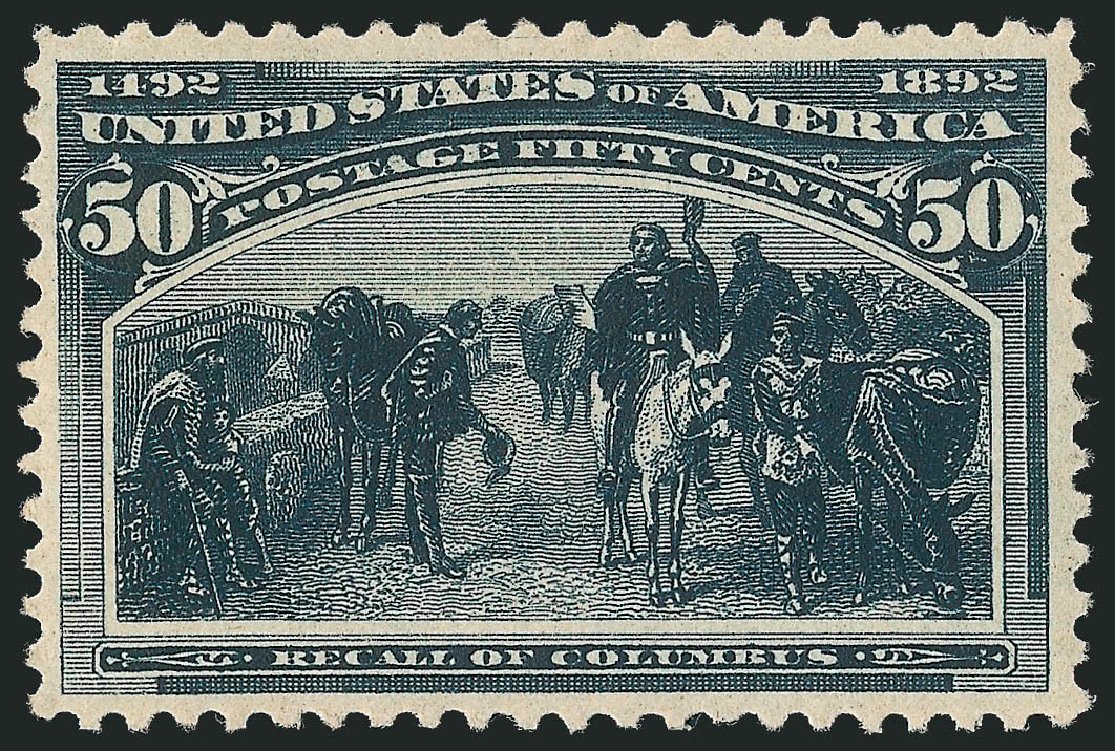 US Stamp Value Scott Cat. # 240: 50c 1893 Columbian Exposition. Robert Siegel Auction Galleries, Dec 2013, Sale 1062, Lot 427