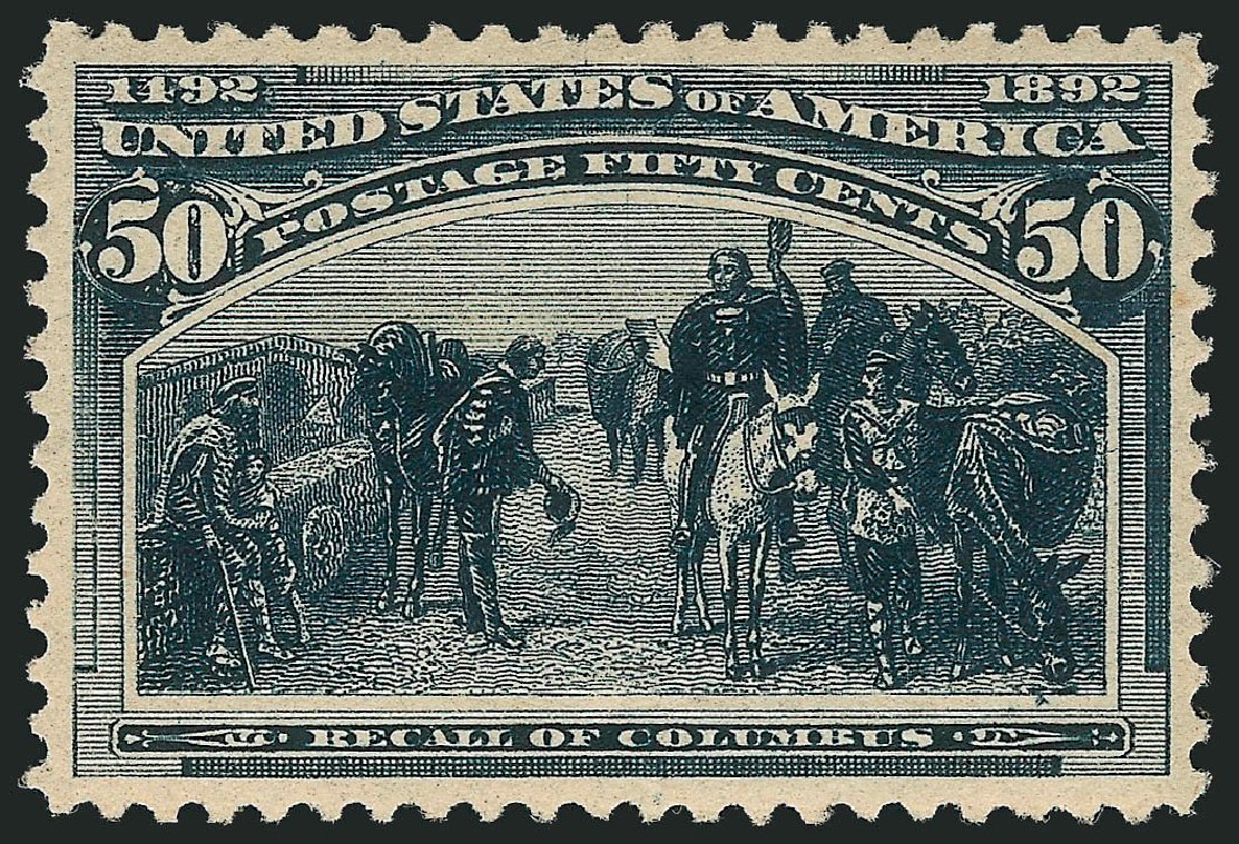 Price of US Stamps Scott #240 - 1893 50c Columbian Exposition. Robert Siegel Auction Galleries, Feb 2015, Sale 1092, Lot 1177