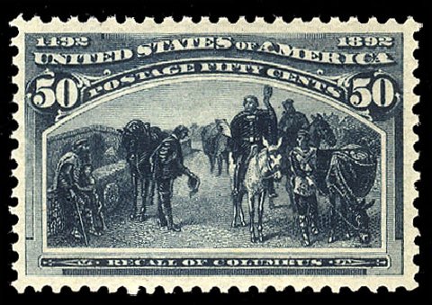 Prices of US Stamps Scott # 240: 1893 50c Columbian Exposition. Cherrystone Auctions, Jul 2010, Sale 201007, Lot 38