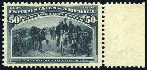 Value of US Stamp Scott Catalogue #240 - 1893 50c Columbian Exposition. Harmer-Schau Auction Galleries, Aug 2011, Sale 90, Lot 1358