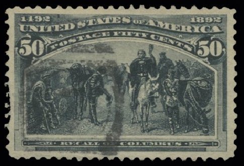 Price of US Stamp Scott Catalogue #240: 50c 1893 Columbian Exposition. H.R. Harmer, May 2014, Sale 3005, Lot 1178