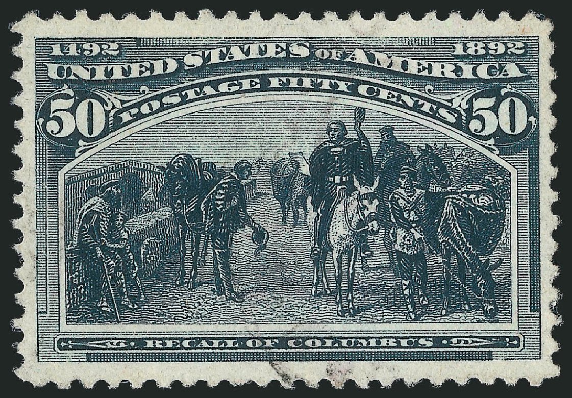 Cost of US Stamp Scott Catalog #240: 50c 1893 Columbian Exposition. Robert Siegel Auction Galleries, Mar 2012, Sale 1019, Lot 558
