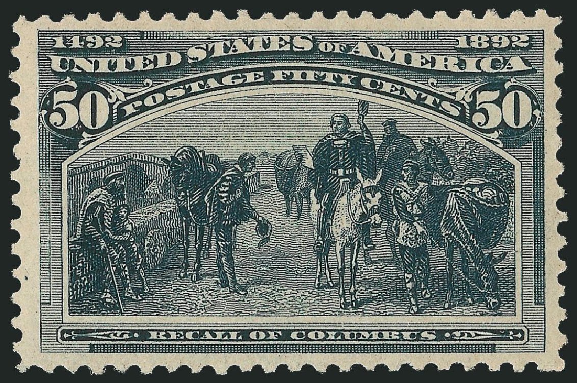 Value of US Stamps Scott Catalogue #240: 50c 1893 Columbian Exposition. Robert Siegel Auction Galleries, Nov 2013, Sale 1061, Lot 3708