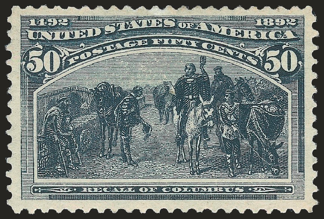 Value of US Stamp Scott Catalogue #240: 1893 50c Columbian Exposition. Robert Siegel Auction Galleries, Jun 2009, Sale 975, Lot 1528