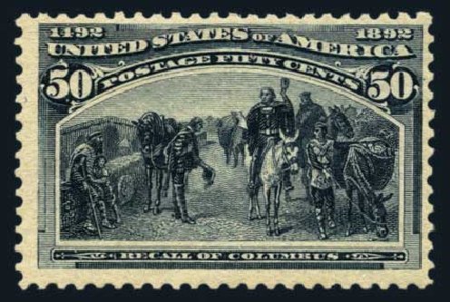 Prices of US Stamps Scott Catalog #240: 50c 1893 Columbian Exposition. Harmer-Schau Auction Galleries, Aug 2014, Sale 102, Lot 1839