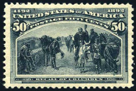 Value of US Stamp Scott Catalogue #240 - 1893 50c Columbian Exposition. Harmer-Schau Auction Galleries, Feb 2010, Sale 84, Lot 1439