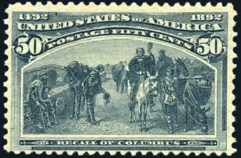 Prices of US Stamps Scott Catalogue # 240 - 50c 1893 Columbian Exposition. Harmer-Schau Auction Galleries, Apr 2010, Sale 85, Lot 269