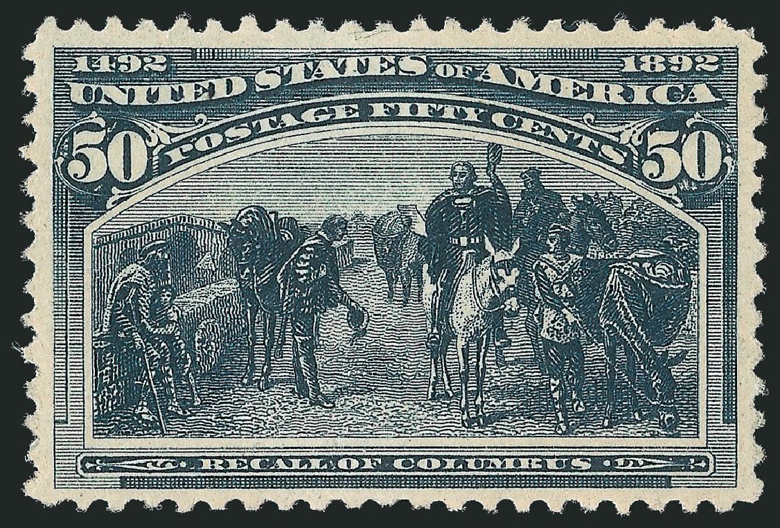 Cost of US Stamps Scott Catalogue #240 - 50c 1893 Columbian Exposition. Robert Siegel Auction Galleries, Mar 2011, Sale 1007, Lot 2429