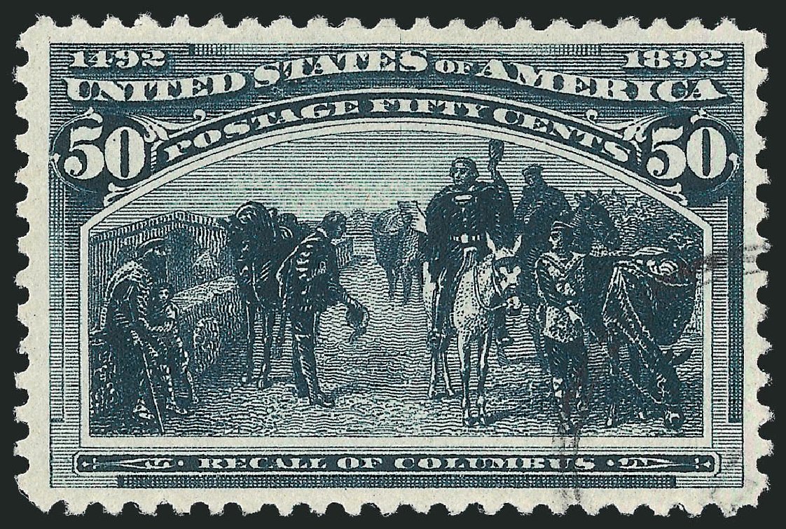 US Stamps Value Scott Cat. 240: 50c 1893 Columbian Exposition. Robert Siegel Auction Galleries, Mar 2012, Sale 1019, Lot 559
