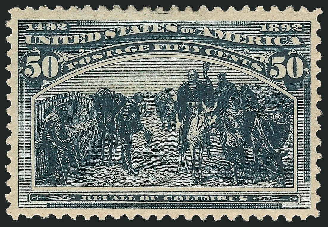 Cost of US Stamps Scott Cat. # 240 - 50c 1893 Columbian Exposition. Robert Siegel Auction Galleries, Feb 2015, Sale 1092, Lot 1179