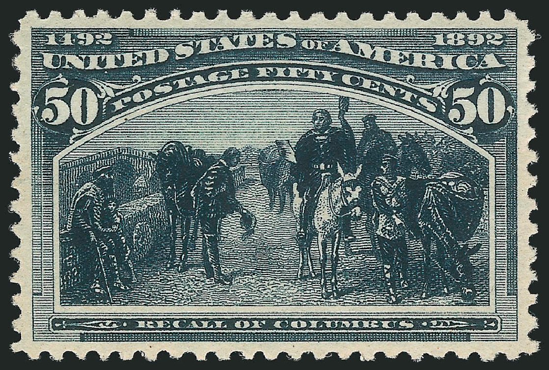 US Stamp Value Scott Cat. 240: 50c 1893 Columbian Exposition. Robert Siegel Auction Galleries, Apr 2015, Sale 1096, Lot 419