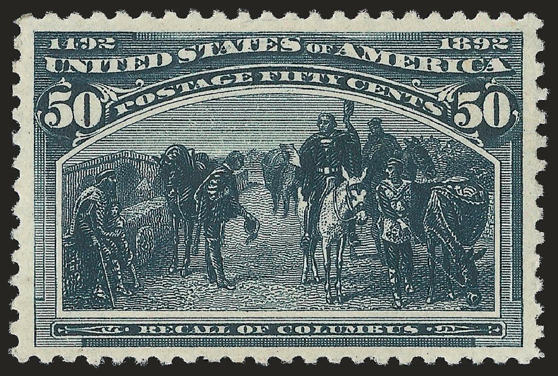US Stamps Prices Scott Catalogue 240 - 1893 50c Columbian Exposition. Robert Siegel Auction Galleries, Jun 2009, Sale 975, Lot 1529