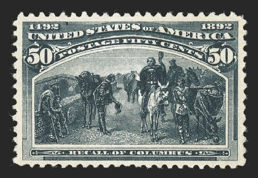 US Stamp Value Scott #240 - 1893 50c Columbian Exposition. Spink Shreves Galleries, Nov 2012, Sale 141, Lot 109